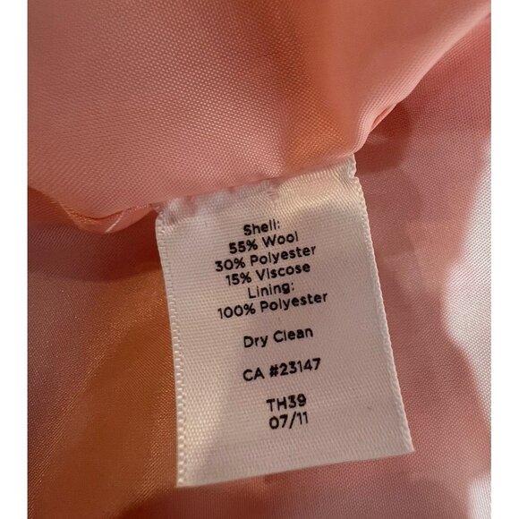 Talbots Womens Tweed Blazer Jacket Size 24W Pink Wool Blend Two Button Office - Picture 12 of 13